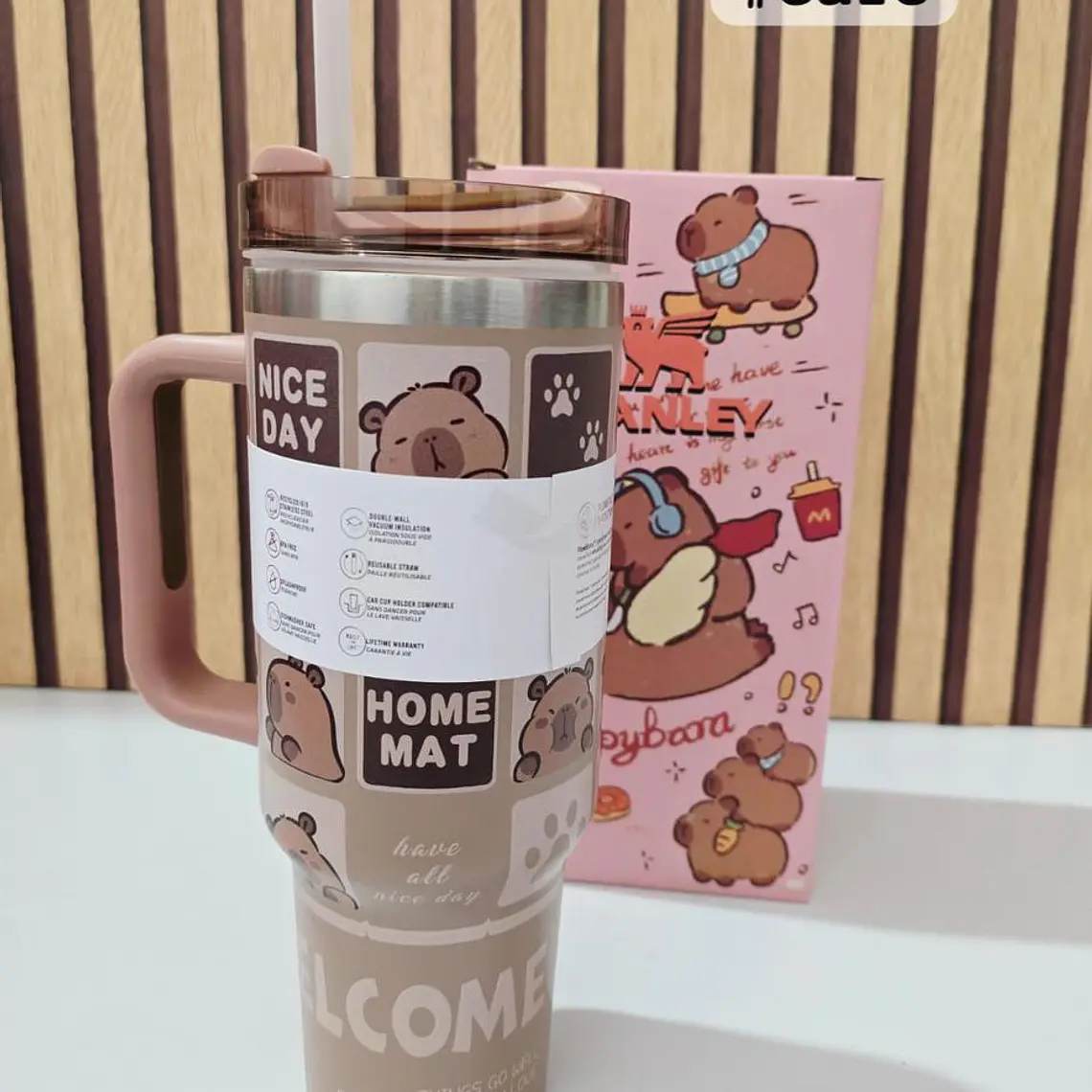 VASO TÉRMICO DE 1.2L /40oz CAPYBARA MOD #CWX-5261 8
