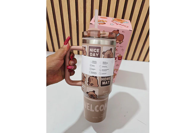 VASO TÉRMICO DE 1.2L /40oz CAPYBARA MOD #CWX-5261