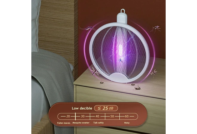 RAQUETA ELÉCTRICA RECARGABLE PARA MATAR MOSQUITOS MOD#RQ02