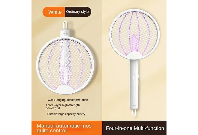 RAQUETA ELÉCTRICA RECARGABLE PARA MATAR MOSQUITOS MOD#RQ02