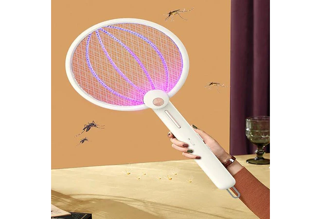 RAQUETA ELÉCTRICA RECARGABLE PARA MATAR MOSQUITOS MOD#RQ02