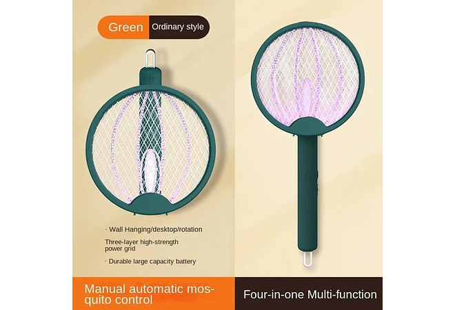 RAQUETA ELÉCTRICA RECARGABLE PARA MATAR MOSQUITOS MOD#RQ02