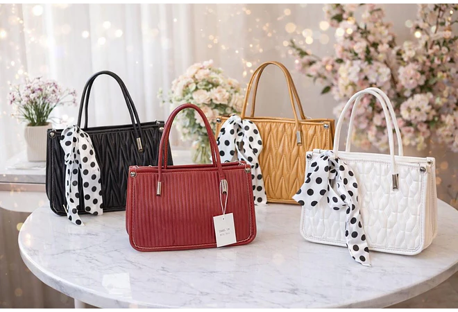 BOLSITA MARICONERA CON LAZO ESTAMPADO MOD #2065-7