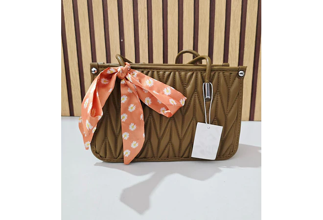 BOLSITA MARICONERA CON LAZO ESTAMPADO MOD #2065-7