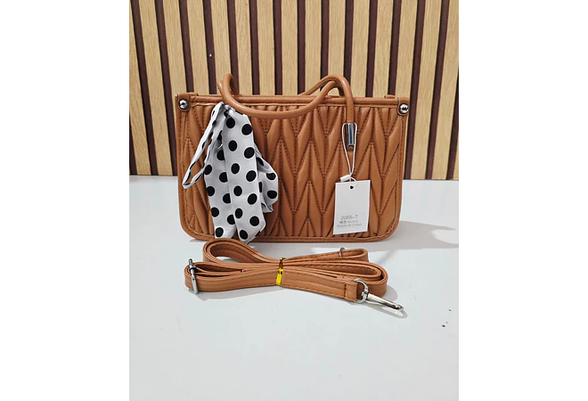 BOLSITA MARICONERA CON LAZO ESTAMPADO MOD #2065-7