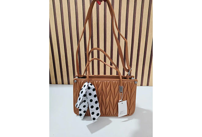 BOLSITA MARICONERA CON LAZO ESTAMPADO MOD #2065-7