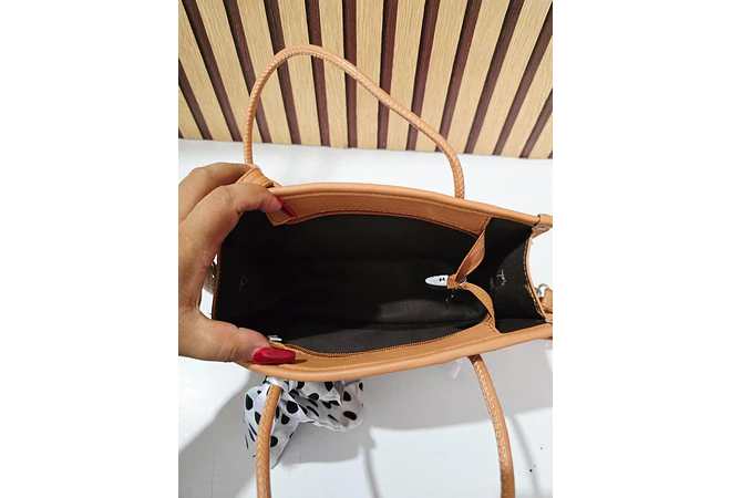 BOLSITA MARICONERA CON LAZO ESTAMPADO MOD #2065-7