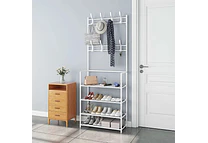 PERCHERO CON GANCHOS Y ESPACIO PARA ZAPATOS 3 EN 1 MOD#ZPT5  👞👠