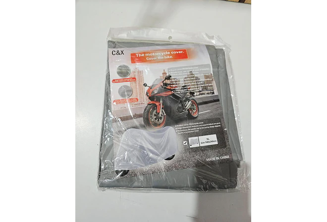 CUBIERTA GRIS PARA MOTO TALLA XL