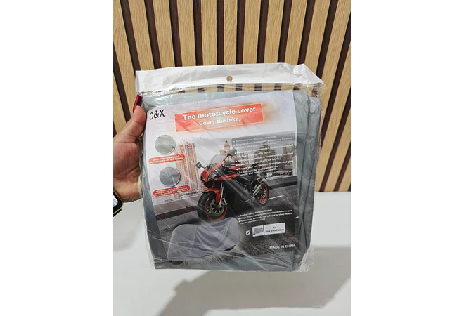 CUBIERTA GRIS PARA MOTO TALLA XL