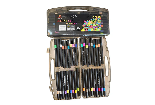 ESTUCHE CON PLUMONES ACRYLIC MARKER DE 12, 36 Y 48 PZ MOD# MKB-13, 15 Y 16🎨🫟 12 PLUMONES 💲3️⃣3️⃣💲 (cada uno sale en $2.7) 36 PLUMONES 💲9️⃣0️⃣💲 (Cada uno sale en 2.5) 48 PLUMONES 💲1️⃣1️⃣0️⃣💲 (C