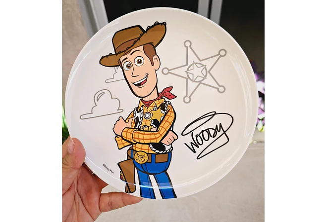 PLATO INFANTIL DE MELAMINA DISEÑO PERSONAJES MOD# ADA079-13/I🍮🍝