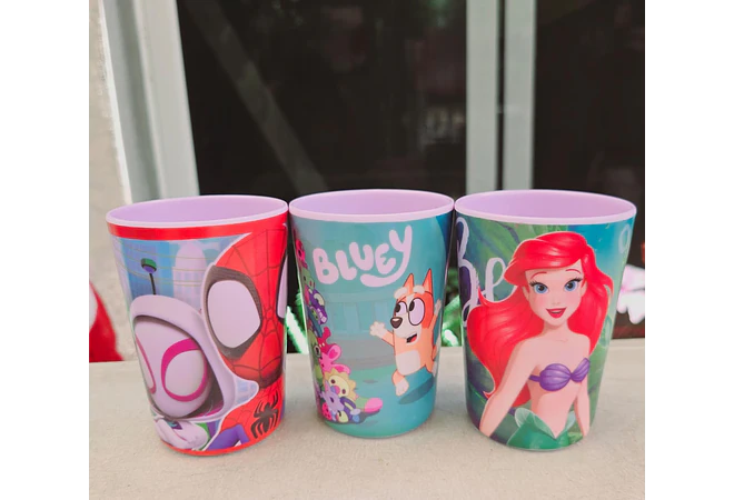 VASO INFANTIL DE PLÁSTICO/MELAMINA DE 250ML 🕸️🥤