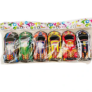SET DE 6 CARRITOS DE FRICCIÓN DE CARRERA MOD# HJ-17
