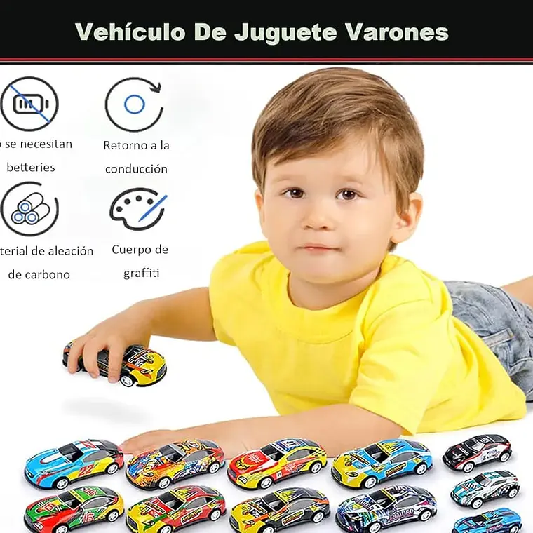 SET DE 6 CARRITOS DE FRICCIÓN DE CARRERA MOD# HJ-17 3