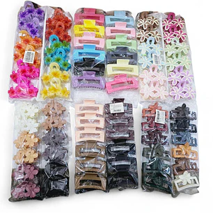 DOCENA DE PINZAS VARIOS MODELOS #009,FJ20,FJ08,011,E302,E303  🌻🌸🪻