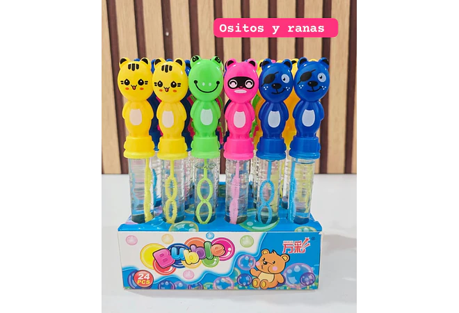 CAJITA CON 24 BURBUJEROS DIFERENTES DISEÑOS 🧼 🫧