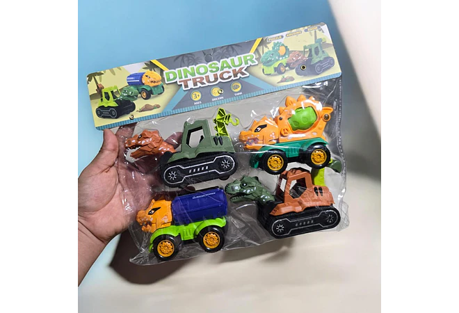 BOLSA CON 4 CARRITOS DINO MOD# KZ-21🚙🦖