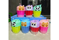 1 VASITO CON SLIME DISEÑO GATO /OSO MOD# H-1932 AL AZAR🐱🐻