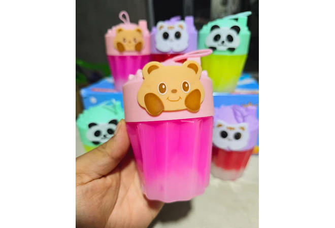 1 VASITO CON SLIME DISEÑO GATO /OSO MOD# H-1932 AL AZAR🐱🐻