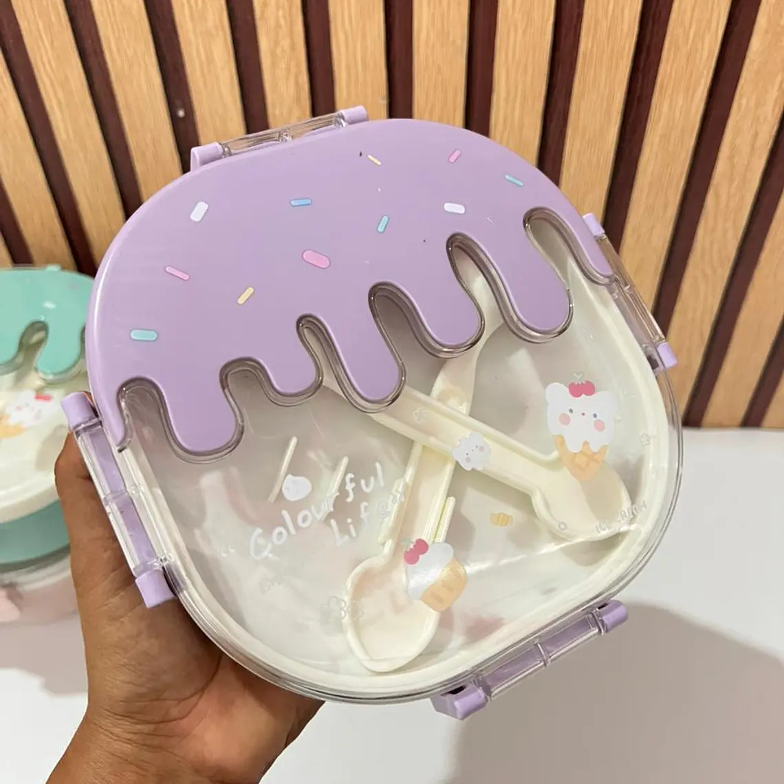 TUPPER DE 500ML DISEÑO HELADO MOD# J2431  🍲 6