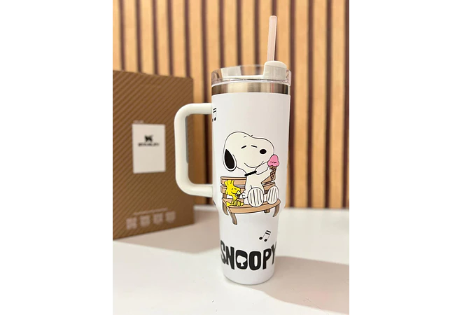 VASO TÉRMICO DE 1.18L DISEÑO SNOOPY MOD# S-49SNB  🥤🍋‍🟩