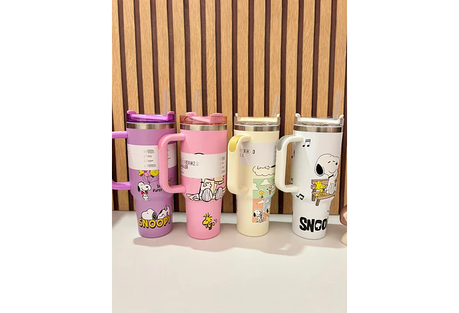 VASO TÉRMICO DE 1.18L DISEÑO SNOOPY MOD# S-49SNB  🥤🍋‍🟩