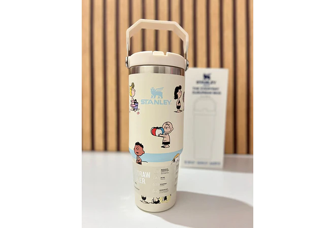🥤VASO TÉRMICO DE 900ML CON ASA DISEÑO SNOOPY MOD# 1913  🍉