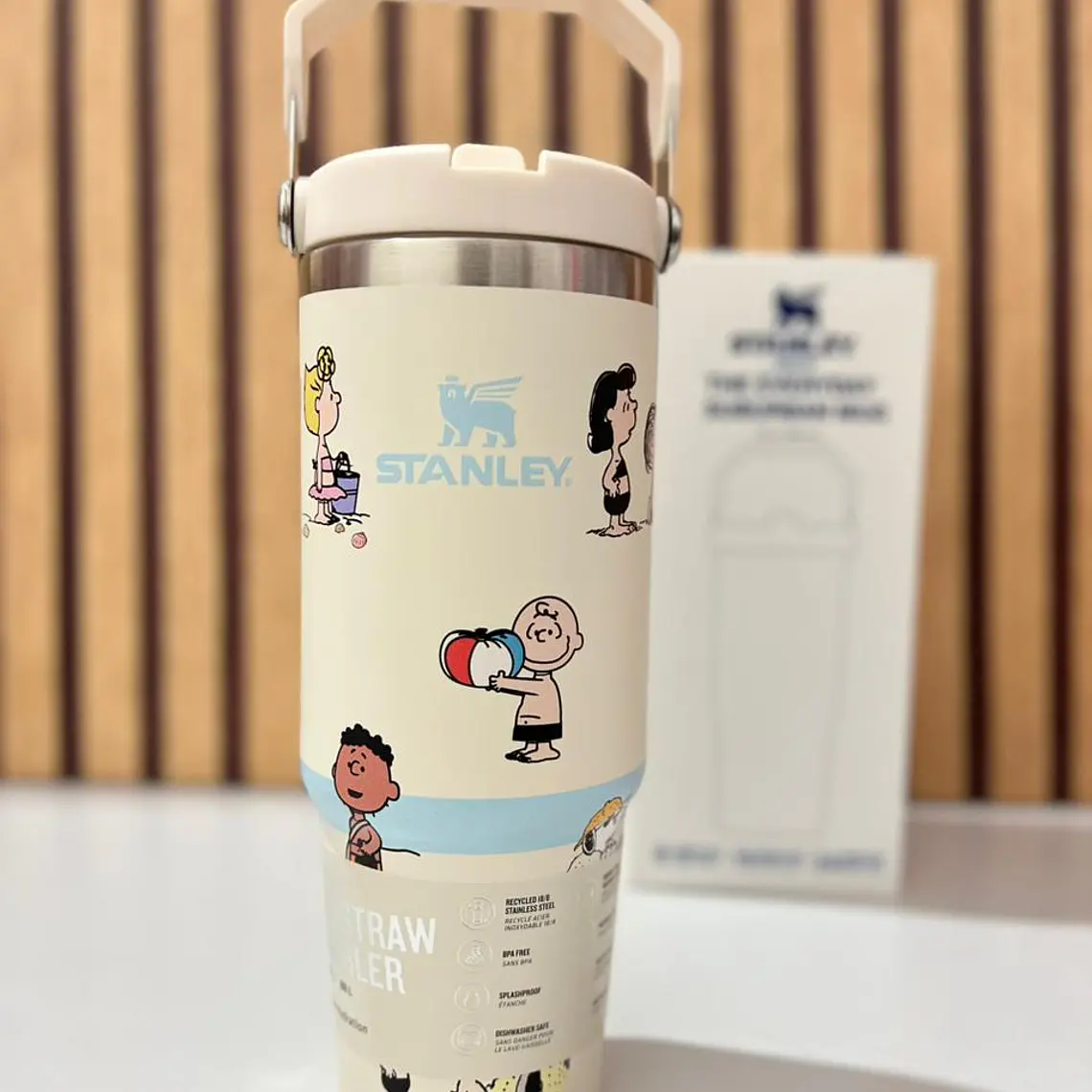 🥤VASO TÉRMICO DE 900ML CON ASA DISEÑO SNOOPY MOD# 1913  🍉 2