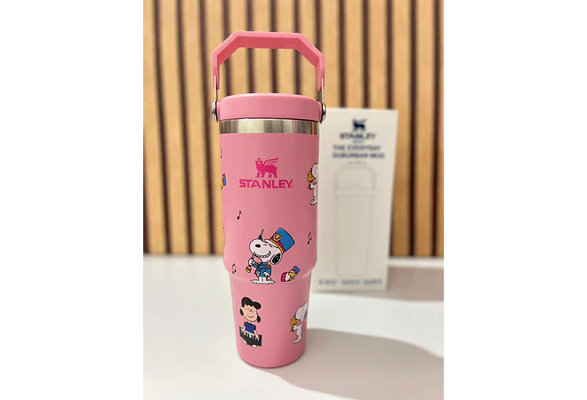 🥤VASO TÉRMICO DE 900ML CON ASA DISEÑO SNOOPY MOD# 1913  🍉