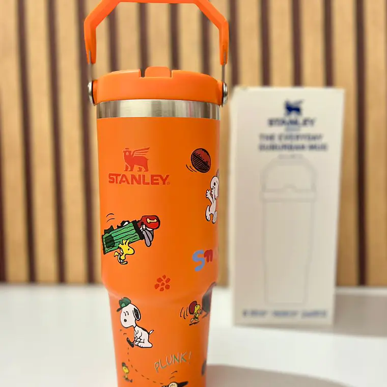 🥤VASO TÉRMICO DE 900ML CON ASA DISEÑO SNOOPY MOD# 1913  🍉 6