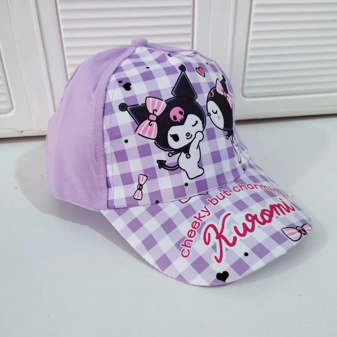 1 GORRA INFANTIL PARA NIÑAS DISEÑO HELLO KITTY O KUROMI MOD# SRIO 5