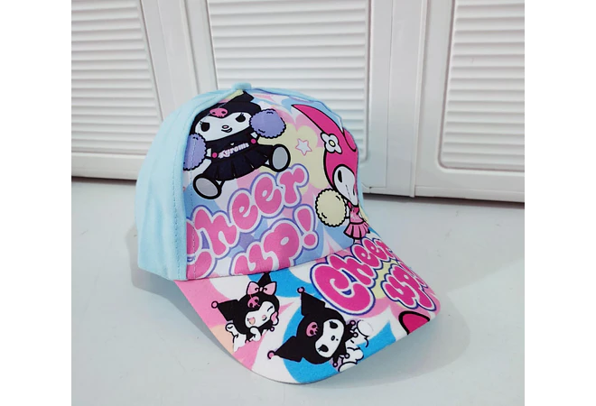 1 GORRA INFANTIL PARA NIÑAS DISEÑO HELLO KITTY O KUROMI MOD# SRIO