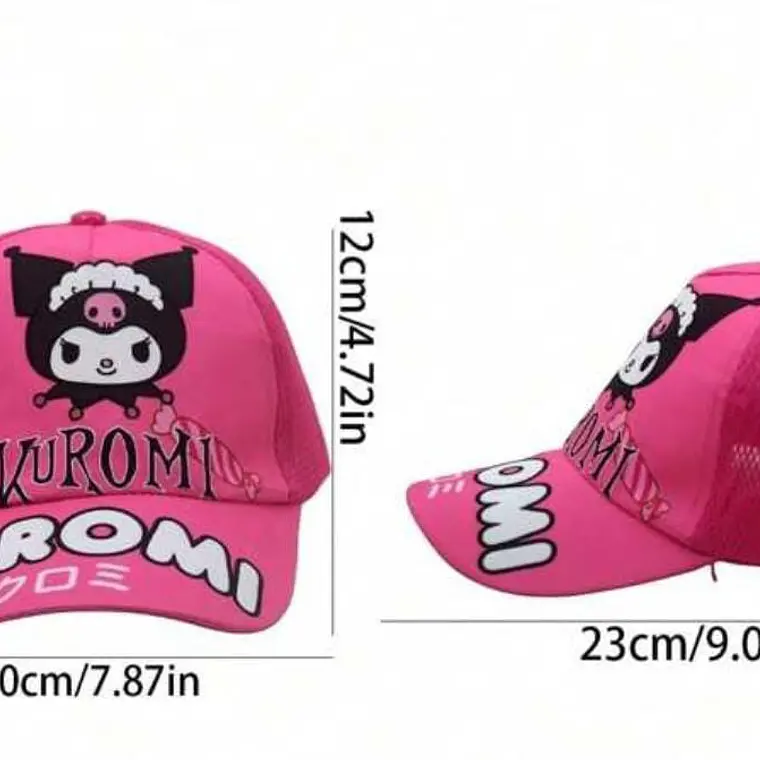 1 GORRA INFANTIL PARA NIÑAS DISEÑO HELLO KITTY O KUROMI MOD# SRIO 8