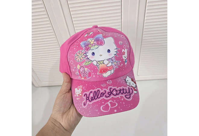 1 GORRA INFANTIL PARA NIÑAS DISEÑO HELLO KITTY O KUROMI MOD# SRIO
