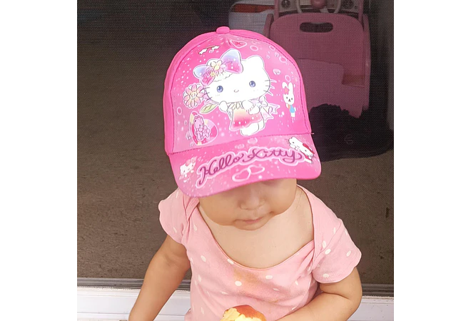1 GORRA INFANTIL PARA NIÑAS DISEÑO HELLO KITTY O KUROMI MOD# SRIO