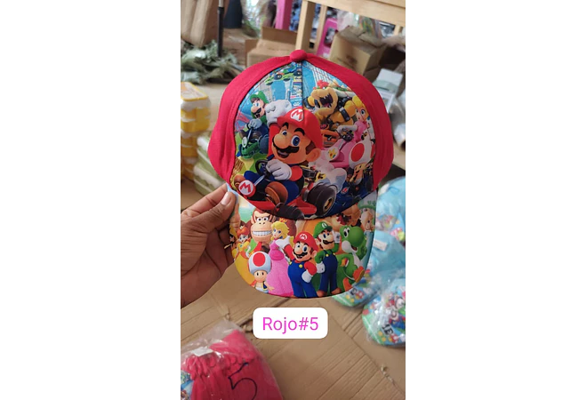 1 GORRA INFANTIL DISEÑO MARIO BROSS