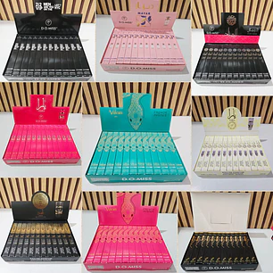PAQ DE 9 PERFUMES DE BOLSILLO 1 DE C/U DAMA Y CABALLERO