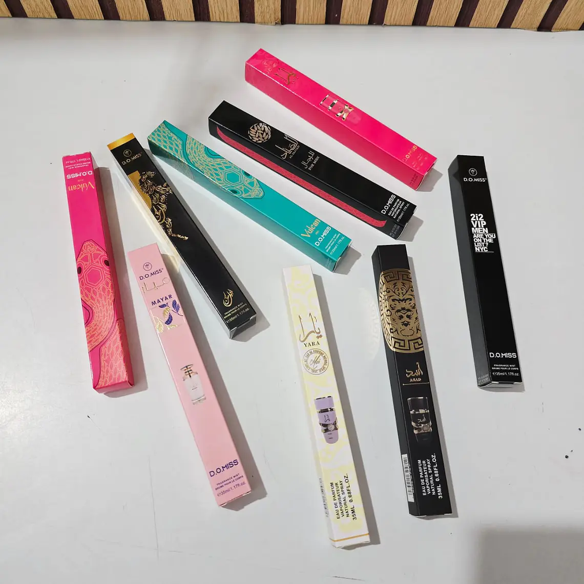 PAQ DE 9 PERFUMES DE BOLSILLO 1 DE C/U DAMA Y CABALLERO 5
