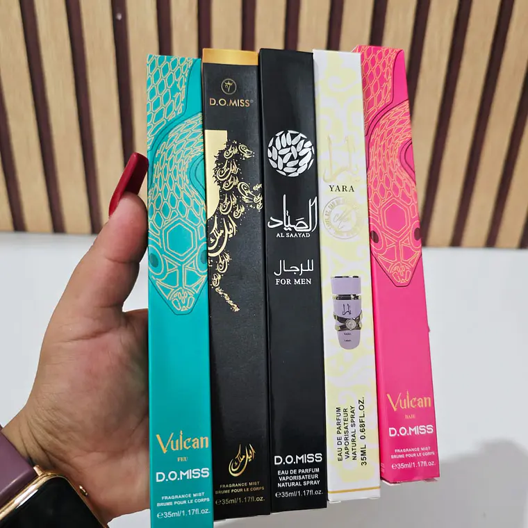 PAQ DE 9 PERFUMES DE BOLSILLO 1 DE C/U DAMA Y CABALLERO 6