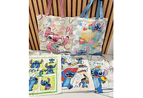 BOLSA DE MANTA DISEÑO STITCH