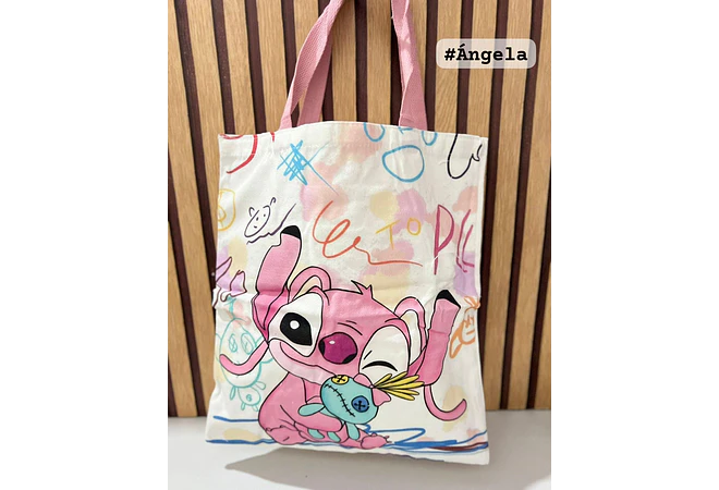 BOLSA DE MANTA DISEÑO STITCH