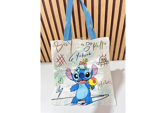 BOLSA DE MANTA DISEÑO STITCH