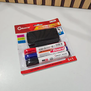 SET DE MARCADORES PARA PIZARRÓN CON BORRADOR MOD# C-882