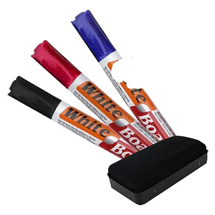 SET DE MARCADORES PARA PIZARRÓN CON BORRADOR MOD# C-882