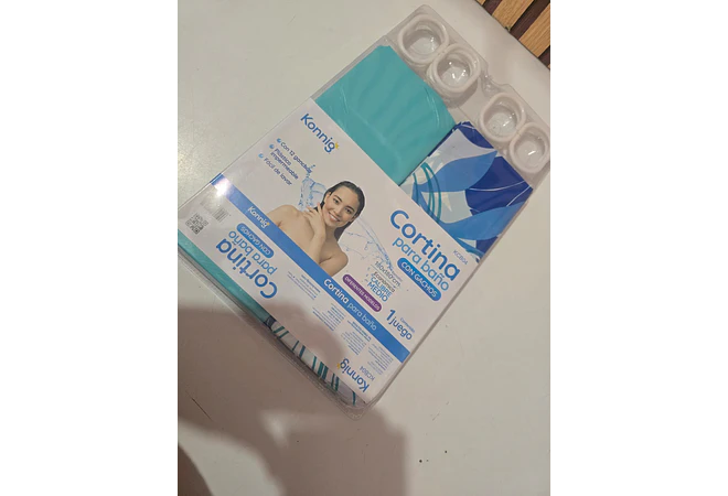 DUO DE CORTINAS PARA BAÑO 180CM X 180CM COLORES AL AZAR MOD# KCB04