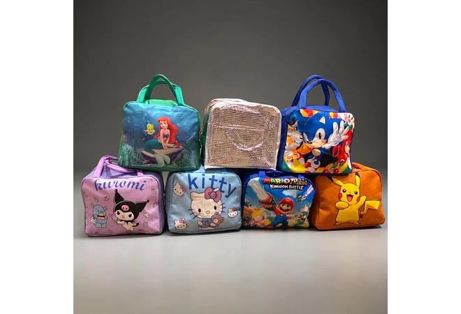 LONCHERITAS TÉRMICAS VARIOS PERSONAJES NIÑO O NIÑA AL AZAR🥪🍬