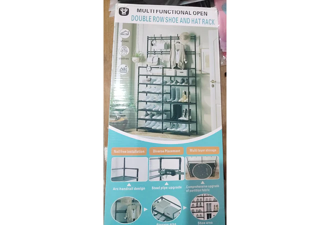 PERCHERO/ORGANIZADOR NEGRO PARA ZAPATOS MOD# YH6604-2👚🗄️