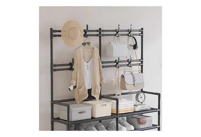 PERCHERO/ORGANIZADOR NEGRO PARA ZAPATOS MOD# YH6604-2👚🗄️