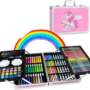  ESTUCHE CON KIT DE DIBUJO PROFESIONAL DE PINTURAS MOD# PL145 